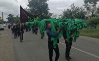 مراسم آیینی علم بندی در روستای تمیجان بخش مرکزی رودسر