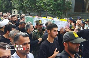 پیکر شهید سینا سیاه نژاد در شهرستان صومعه سرا تشییع شد