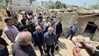 بازدید رئیس کل دادگستری هرمزگان از محل جنایت جنگی حمله آمریکا به منزل مسکونی در جزیره قشم